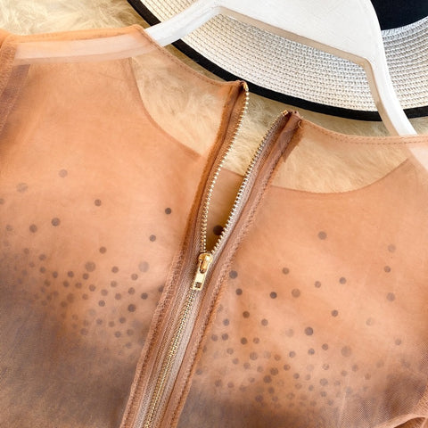 New Sexy Puff Sleeve Round Neck, Short Style, with Rhinestones  Crop Top CODE: KAR1202