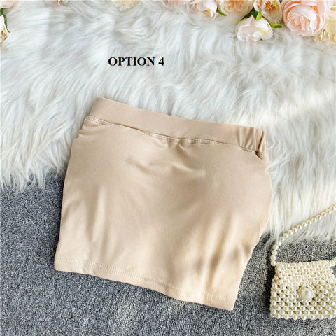 New Collection Casual Strapless Tube Cropped Tank Top CODE: KAR1206