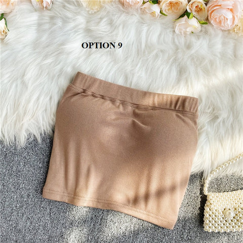 New Collection Casual Strapless Tube Cropped Tank Top CODE: KAR1206
