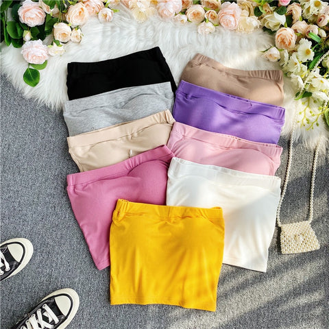 New Collection Casual Strapless Tube Cropped Tank Top CODE: KAR1206