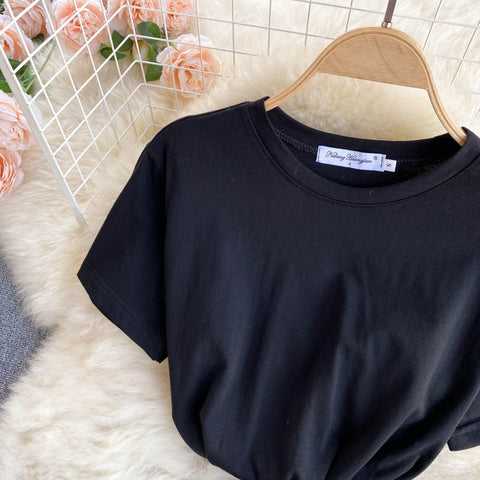 New Black T-Shirt Top, Long Midi Skirt, Two Piece Set CODE: KAR1216