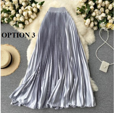 New Light, heavy, mid-length pleated skirt CODE: KAR1219