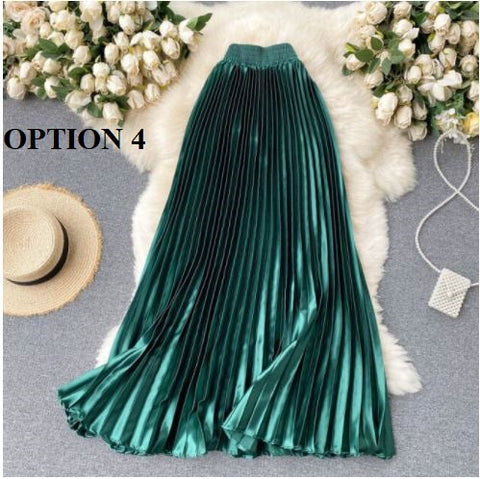 New Light, heavy, mid-length pleated skirt CODE: KAR1219