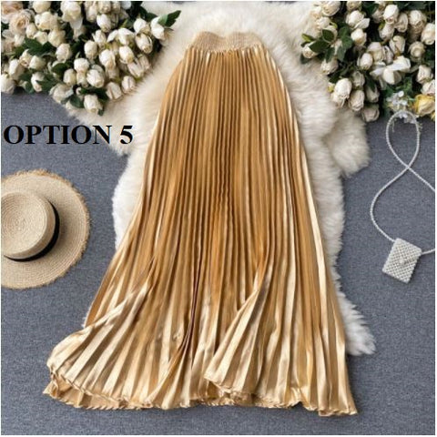 New Light, heavy, mid-length pleated skirt CODE: KAR1219