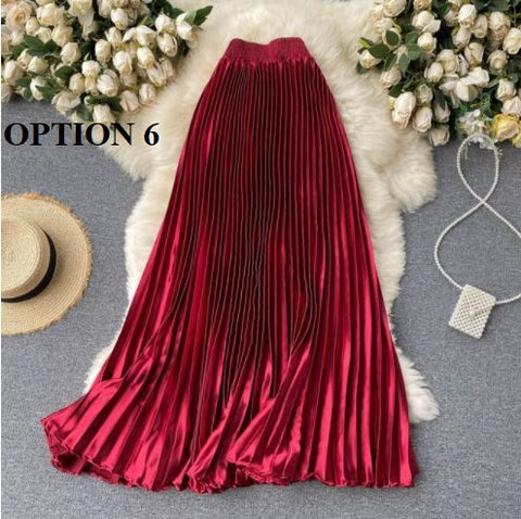 New Light, heavy, mid-length pleated skirt CODE: KAR1219