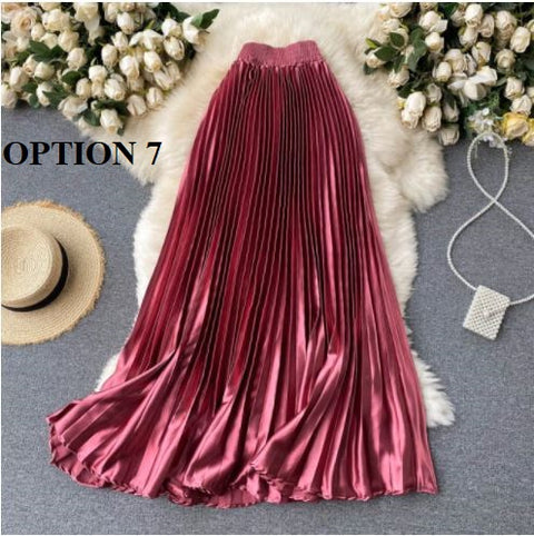 New Light, heavy, mid-length pleated skirt CODE: KAR1219
