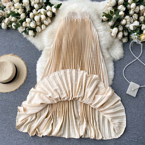 New Light, heavy, mid-length pleated skirt CODE: KAR1219