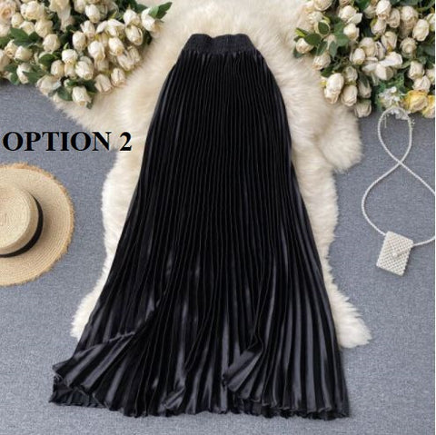 New Light, heavy, mid-length pleated skirt CODE: KAR1219