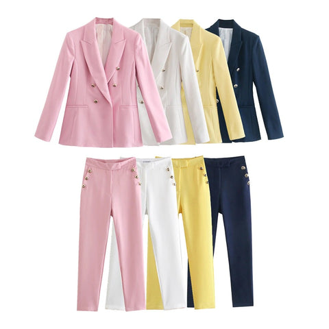 New Double Breasted, Elegant Blazer and Pants Set CODE: KAR1237