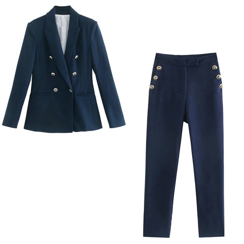 New Double Breasted, Elegant Blazer and Pants Set CODE: KAR1237