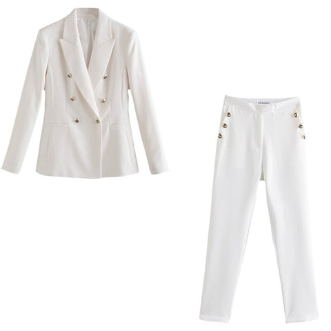 New Double Breasted, Elegant Blazer and Pants Set CODE: KAR1237