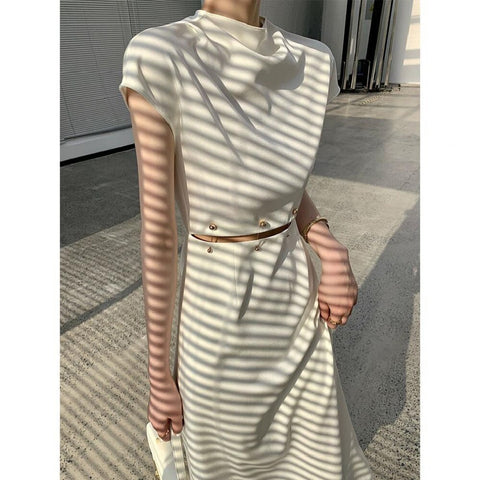 New fashion, long, with detachable pearl buckle, at the waist, Elegant  high end, sweet fairy dress CODE: KAR1241