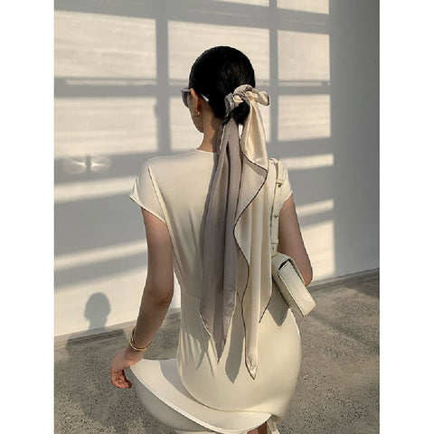 New fashion, long, with detachable pearl buckle, at the waist, Elegant  high end, sweet fairy dress CODE: KAR1241
