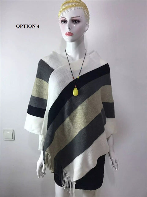 Winter New Fashion  Cape, Striped Shawl CODE: KAR1242