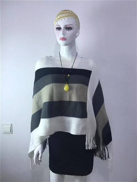 Winter New Fashion  Cape, Striped Shawl CODE: KAR1242