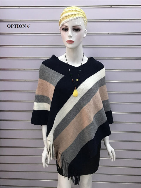 Winter New Fashion  Cape, Striped Shawl CODE: KAR1242