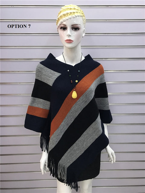 Winter New Fashion  Cape, Striped Shawl CODE: KAR1242