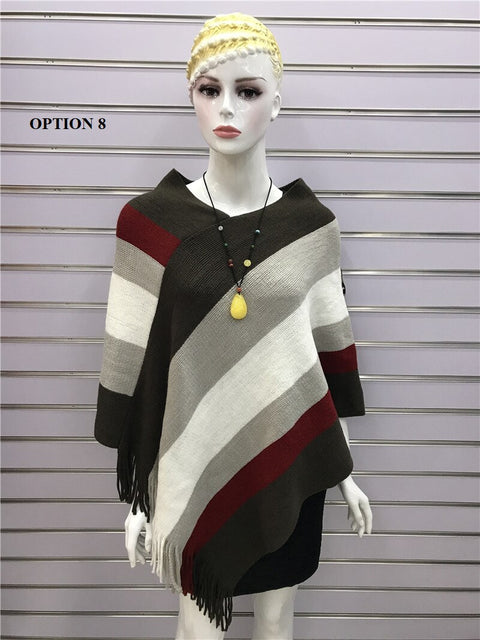 Winter New Fashion  Cape, Striped Shawl CODE: KAR1242