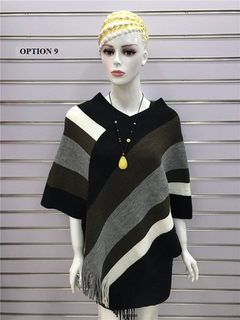 Winter New Fashion  Cape, Striped Shawl CODE: KAR1242