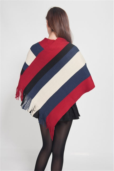 Winter New Fashion  Cape, Striped Shawl CODE: KAR1242