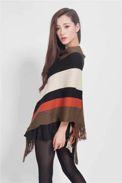 Winter New Fashion  Cape, Striped Shawl CODE: KAR1242