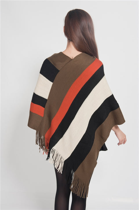 Winter New Fashion  Cape, Striped Shawl CODE: KAR1242