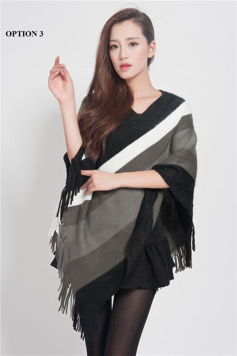 Winter New Fashion  Cape, Striped Shawl CODE: KAR1242