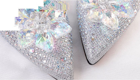 New Elegant rhinestone, pointed toe and high heel shoe CODE: KAR1252