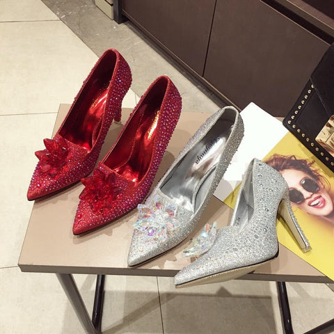 New Elegant rhinestone, pointed toe and high heel shoe CODE: KAR1252