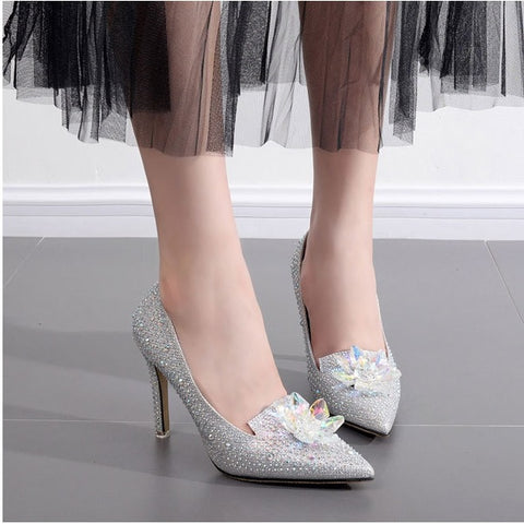 New Elegant rhinestone, pointed toe and high heel shoe CODE: KAR1252
