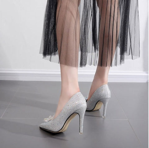 New Elegant rhinestone, pointed toe and high heel shoe CODE: KAR1252