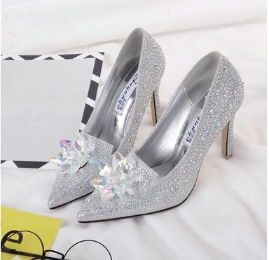 New Elegant rhinestone, pointed toe and high heel shoe CODE: KAR1252