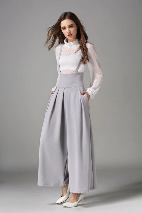 New Ankle Length, Loose, High Waist, with Strap Wide Leg Pants CODE: KAR1258