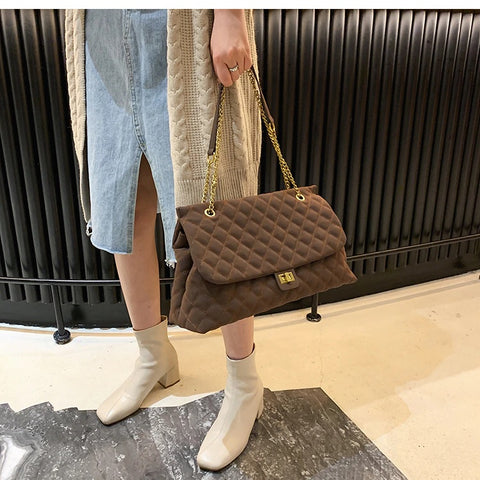 New collection Large capacity ,good quality rhombic chain bag CODE: KAR1262