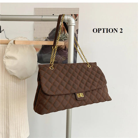 New collection Large capacity ,good quality rhombic chain bag CODE: KAR1262