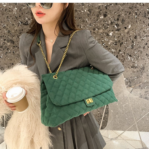 New collection Large capacity ,good quality rhombic chain bag CODE: KAR1262