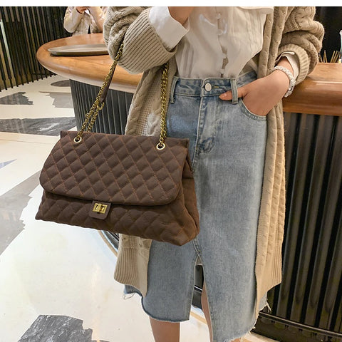New collection Large capacity ,good quality rhombic chain bag CODE: KAR1262