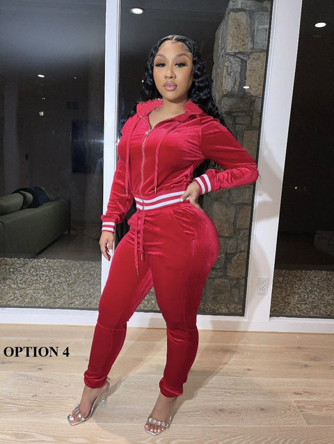 New Fall and Winter Collection Hooded Flannel Plus Size Two Piece Set CODE: KAR1264