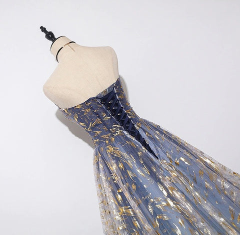 Sexy, Elegant, Blue, Gradient, Prom Wear, Lace Up Strapless Evening Dress CODE: KAR1271