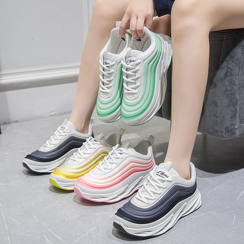 New Breathable Mesh, Chunky Blade Running Sneakers, Zebra Stripe Sports Shoes CODE: KAR1274