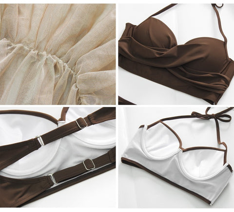 New Collection, Push Up Bra, Two Piece Set, with Cover-Up, Bikini, Beachwear, Sexy Swimsuit CODE: KAR1275