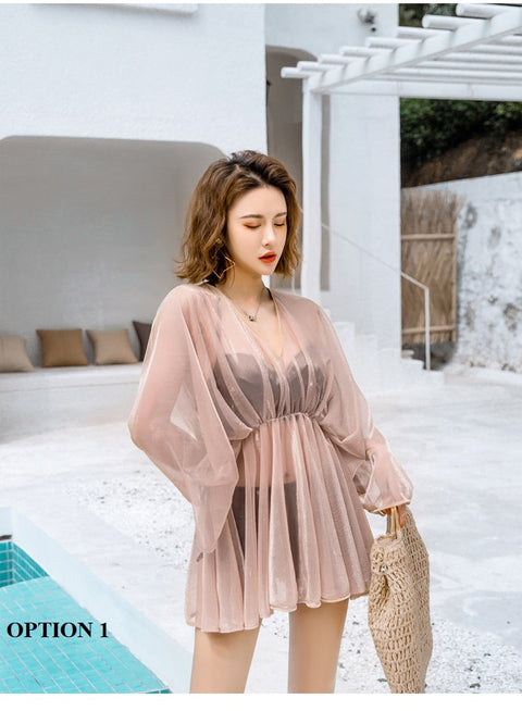 New Collection, Push Up Bra, Two Piece Set, with Cover-Up, Bikini, Beachwear, Sexy Swimsuit CODE: KAR1275