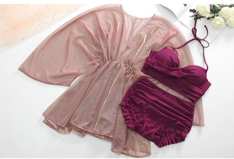 New Collection, Push Up Bra, Two Piece Set, with Cover-Up, Bikini, Beachwear, Sexy Swimsuit CODE: KAR1275