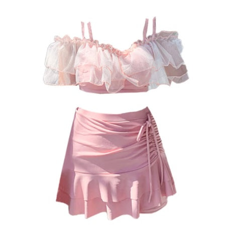 new summer collection Sexy, cute, Slim, open back, high waist, Pink 2-piece swimsuit CODE: KAR1276