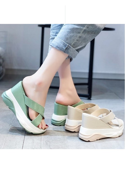 New collection platform cross sole slippers CODE: KAR1281