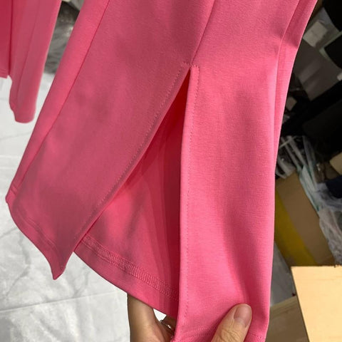 New Summer Collection, Short Sleeve T-Shirt ,Slim, Slit, High Waist, Flare Pants Set CODE: KAR1299