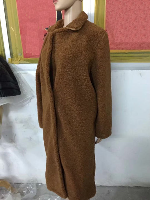 New  Fall, Winter, Long, Thick, Warm, Casual, Plus Size  Faux Fur Teddy Coat CODE: KAR1300