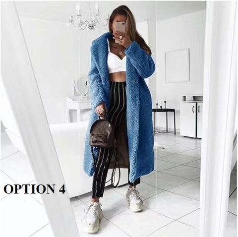 New  Fall, Winter, Long, Thick, Warm, Casual, Plus Size  Faux Fur Teddy Coat CODE: KAR1300