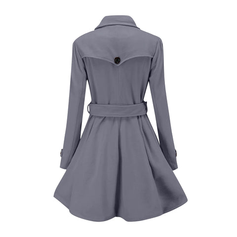 New Winter Collection Double Breasted with Belt Buckle Casual Fashionable Coat CODE: KAR1302
