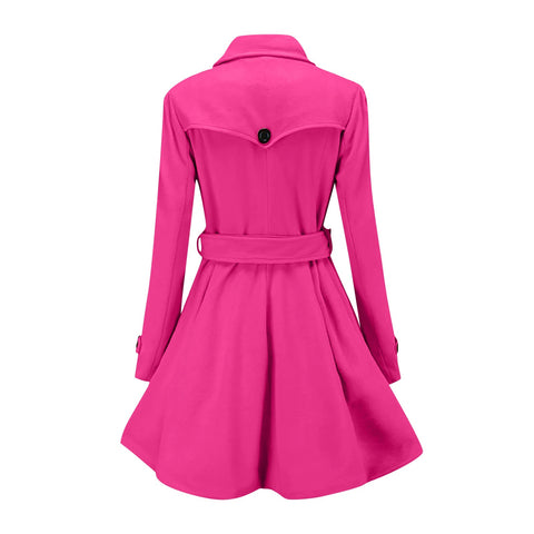 New Winter Collection Double Breasted with Belt Buckle Casual Fashionable Coat CODE: KAR1302
